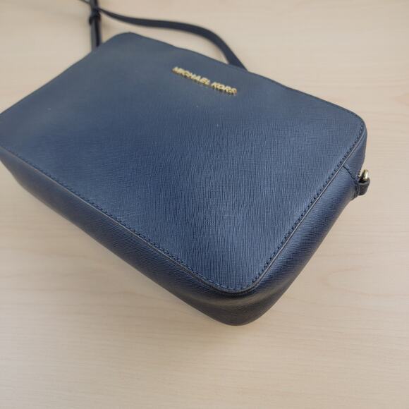 Michael Kors Navy Saffiano Leather Crossbody Bag - Picture 3 of 13